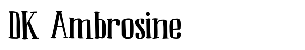 DK Ambrosine font preview